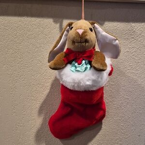 Velveteen Bunny Christmas Stocking